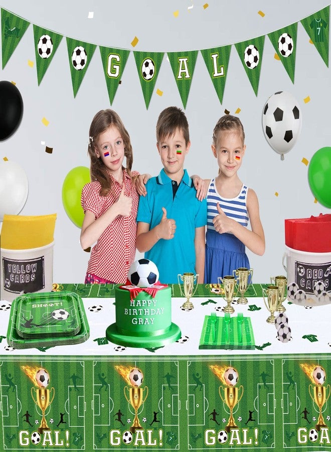Inspireyee 160 Pack Soccer Party Supplies Sports Theme Birthday Decorations Soccer Party Plates，Napkins，forks Set Soccer Theme Set for Boys Sports Theme Birthday Decorations Serves 40 Guests - Image 4